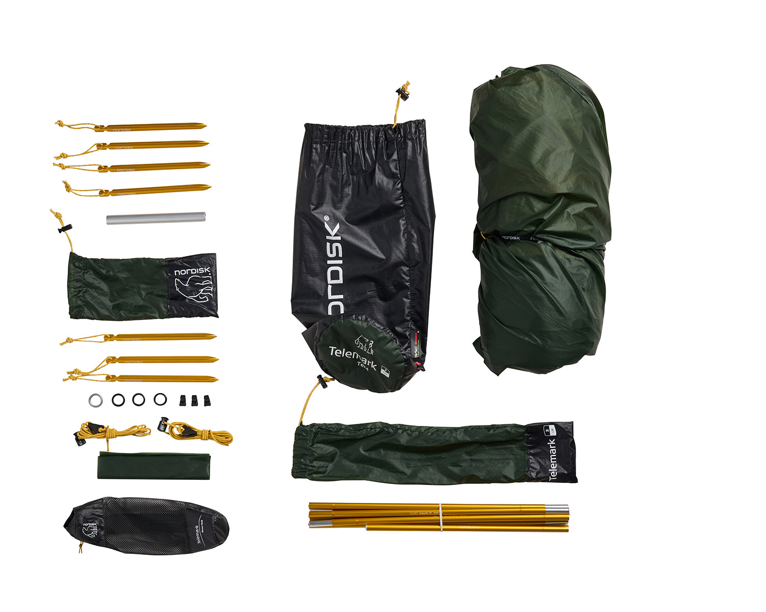 Telemark 2.2 LW (2.0) Tent - Black Forest Green 2 personen.