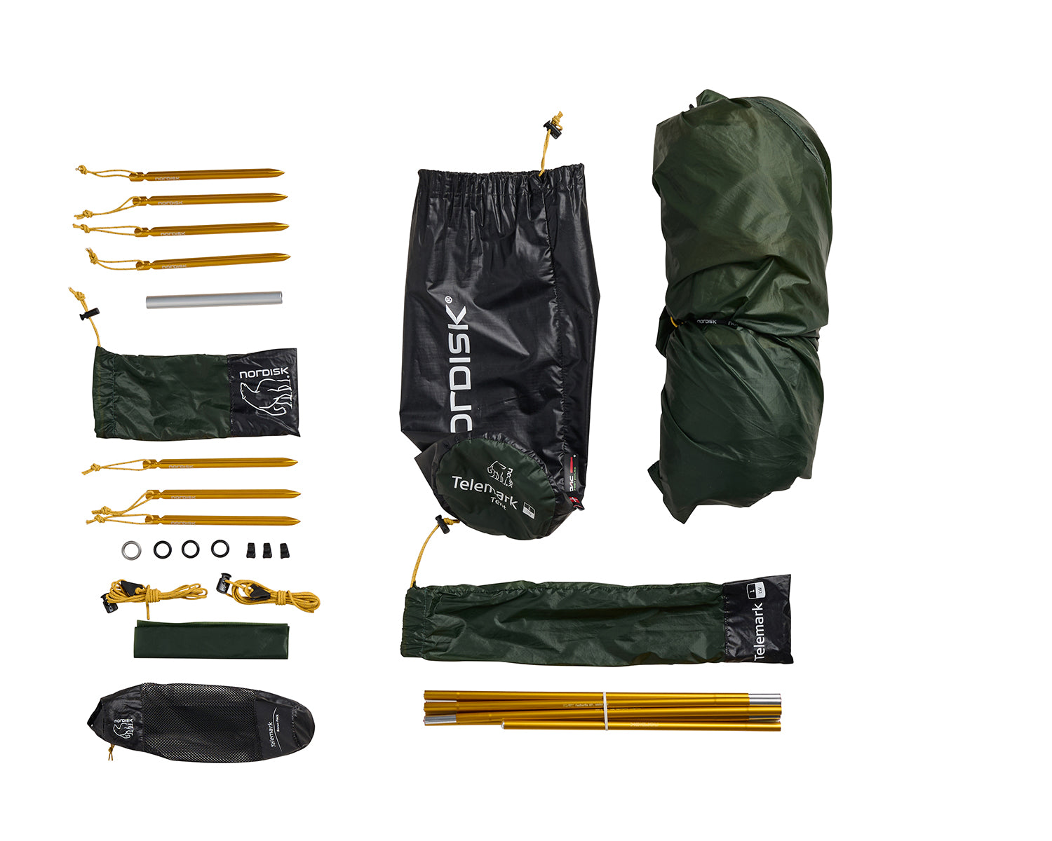 Telemark 1 LW (2.0) Tent - Black Forest Green - 1/2 personen.