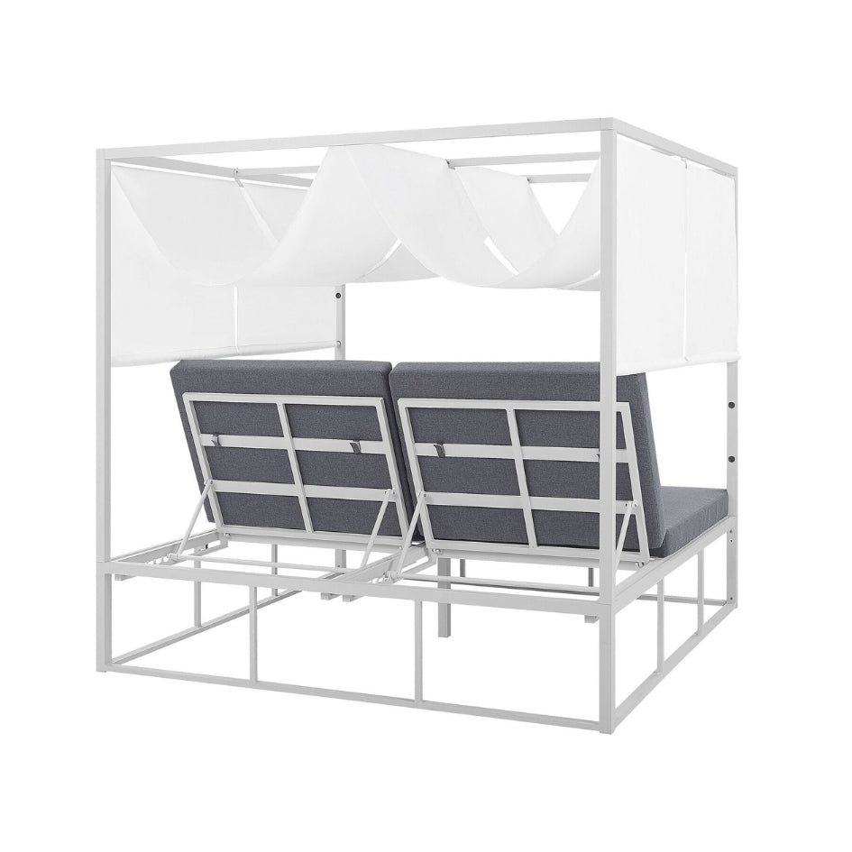Fiorentina Metalen Ligstoel – Wit metalen frame (modern en stijlvol)