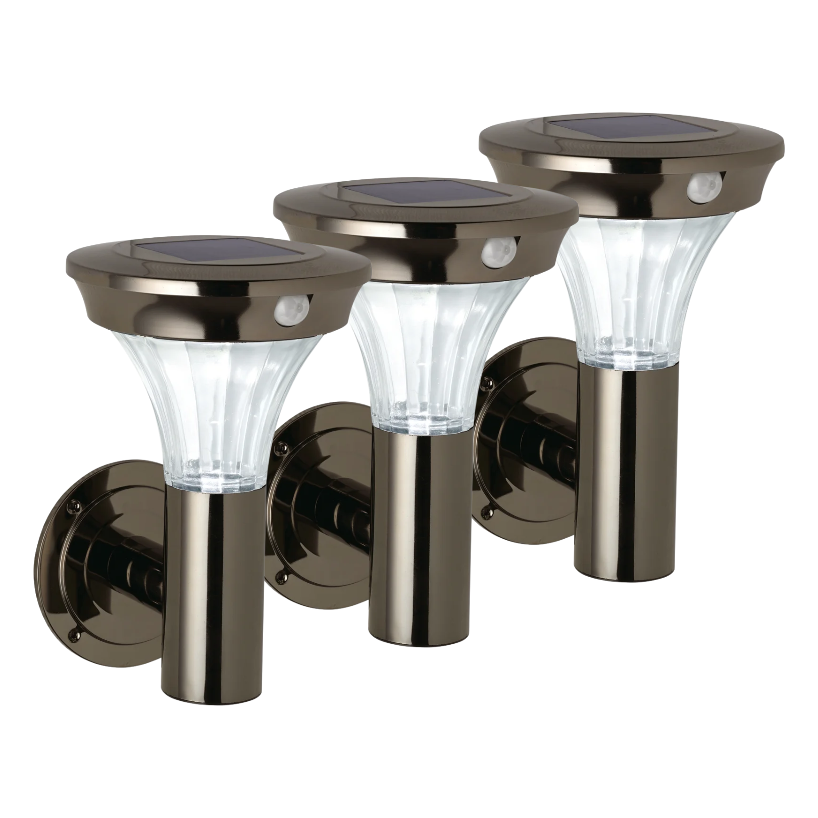 Set van 3 Solar Wandlampen – Slimme verlichting op zonne-energie