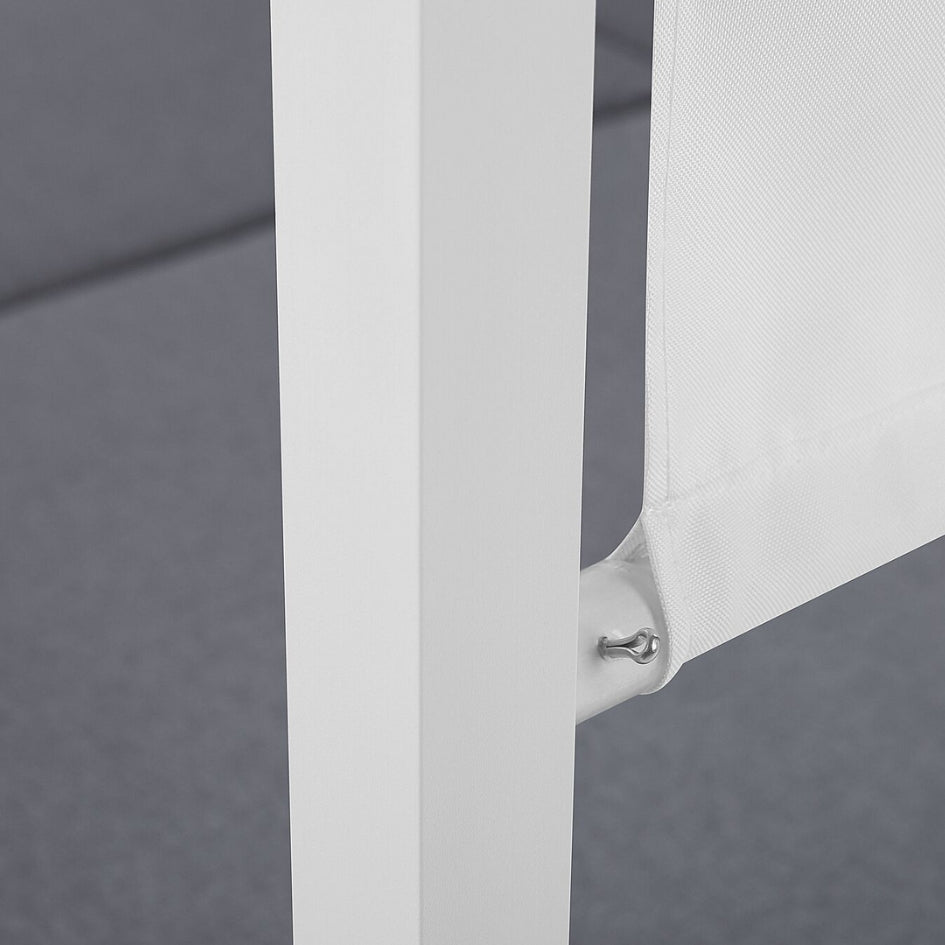 Fiorentina Metalen Ligstoel – Wit metalen frame (modern en stijlvol)