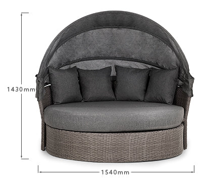 Burma Patio Loungebed (Steen) – Resortstijl ontspanning