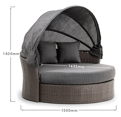Burma Patio Loungebed (Steen) – Resortstijl ontspanning