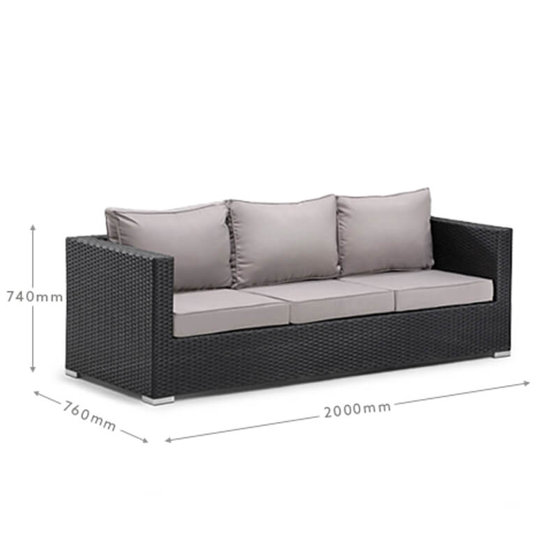 Montae 4-Delige Loungeset (Zwart) – Stedelijke luxe