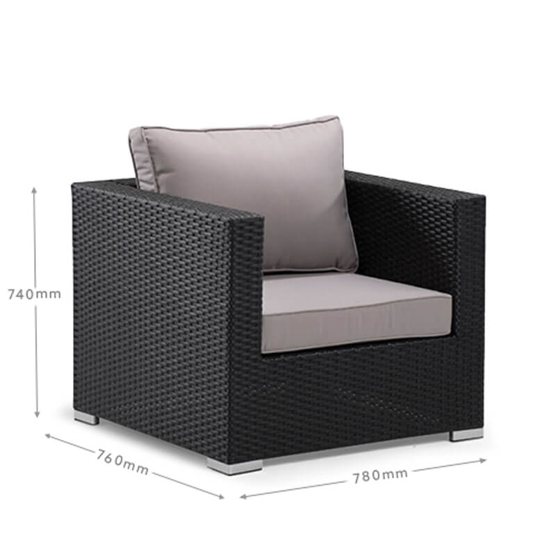 Montae 4-Delige Loungeset (Zwart) – Stedelijke luxe