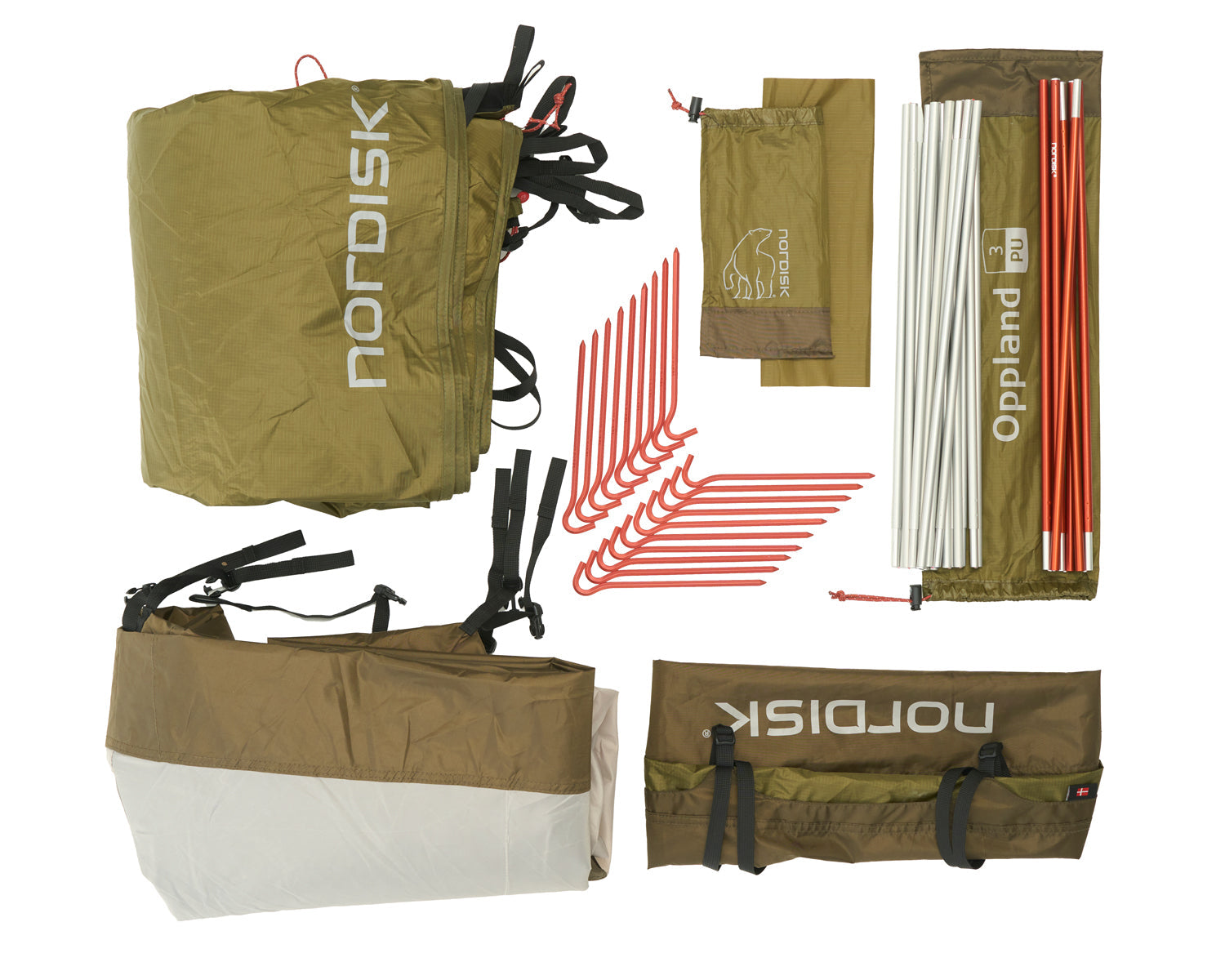 Oppland 3 PU (3.0) Tent - Dark Olive - 3 personen.