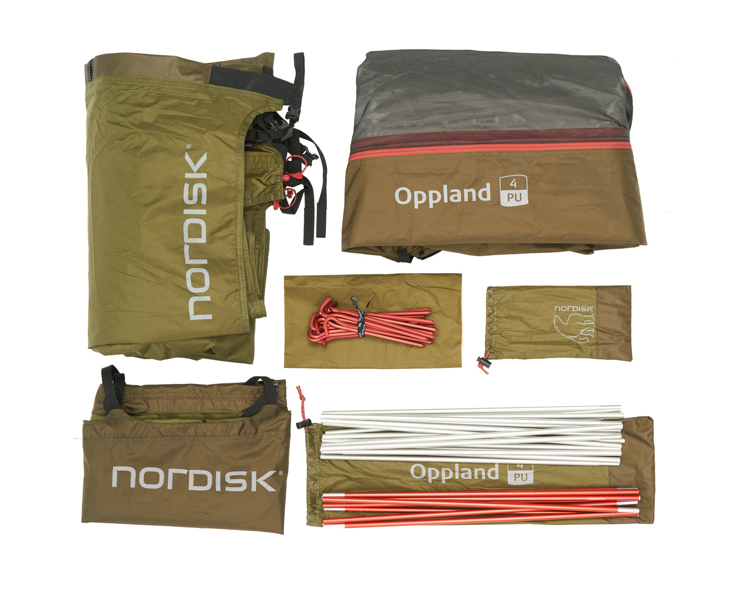 Oppland 4 PU Tent – Dark Olive – 4 personen
