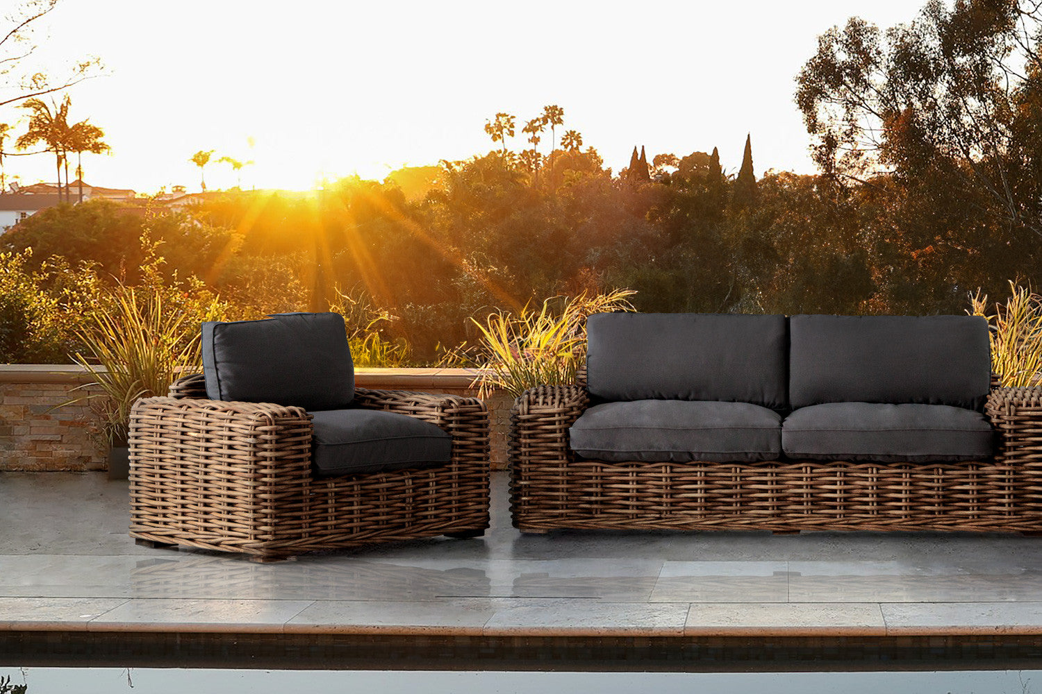 Panama Lounge Set – Rustiek Rattan & Zacht Comfort
