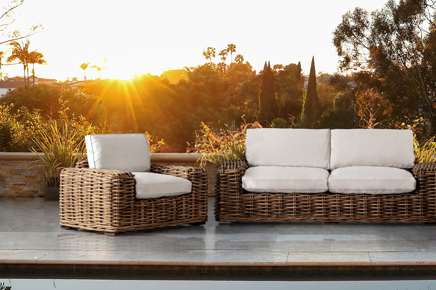 Panama Lounge Set – Rustiek Rattan & Zacht Comfort