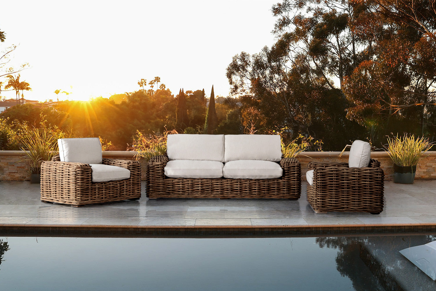 Panama Lounge Set – Rustiek Rattan & Zacht Comfort
