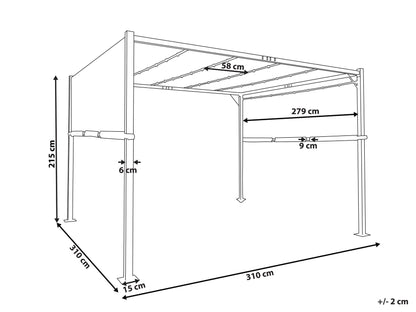Smart Pergola LuxeShine | UV-Bestendig | Verstelbaar | LED lamp op zonne-energie