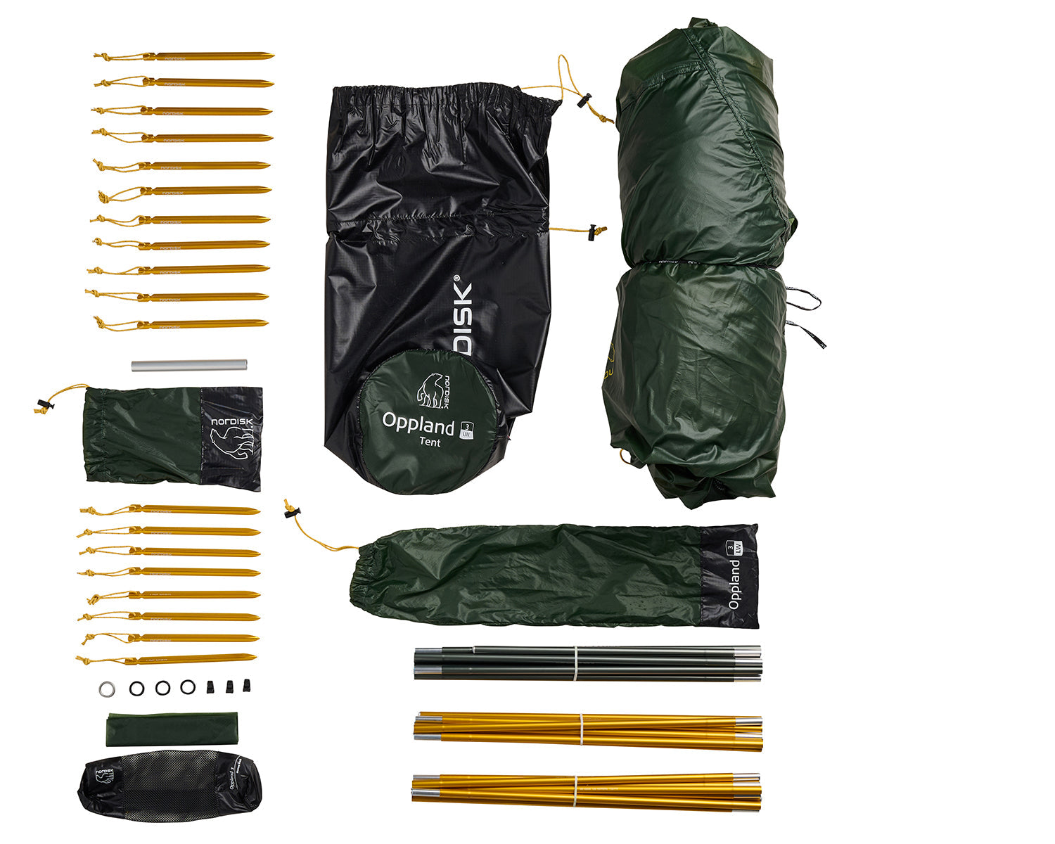 Oppland 3 LW (2.0) Tent - Black Forest Green - 3/4 personen.