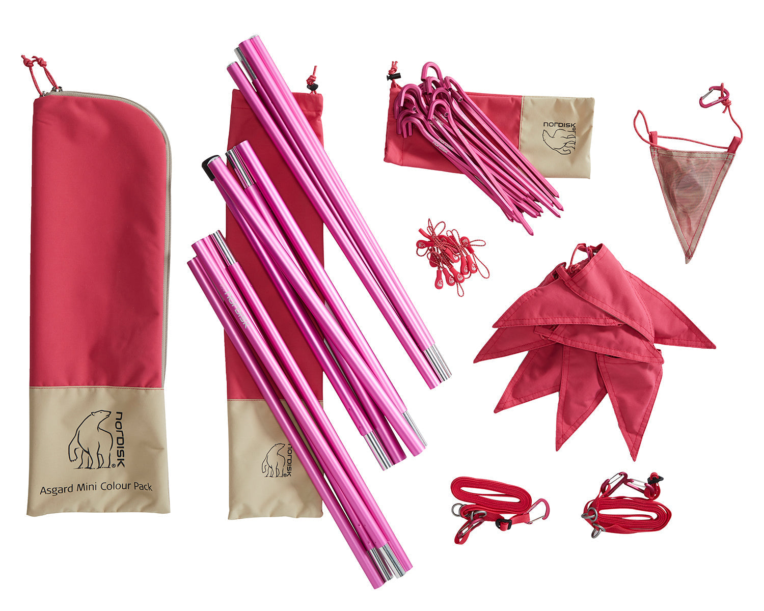 Asgard Tech Mini Tent - 2 personen | Azalea Cherry Pink