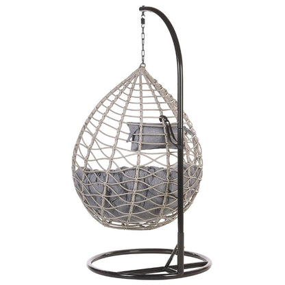 Luxe Hangstoel | Incl.Standaard & Kussens | Lichtgrijs