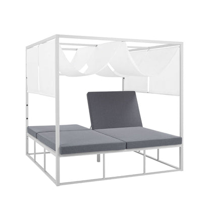Fiorentina Metalen Ligstoel – Wit metalen frame (modern en stijlvol)