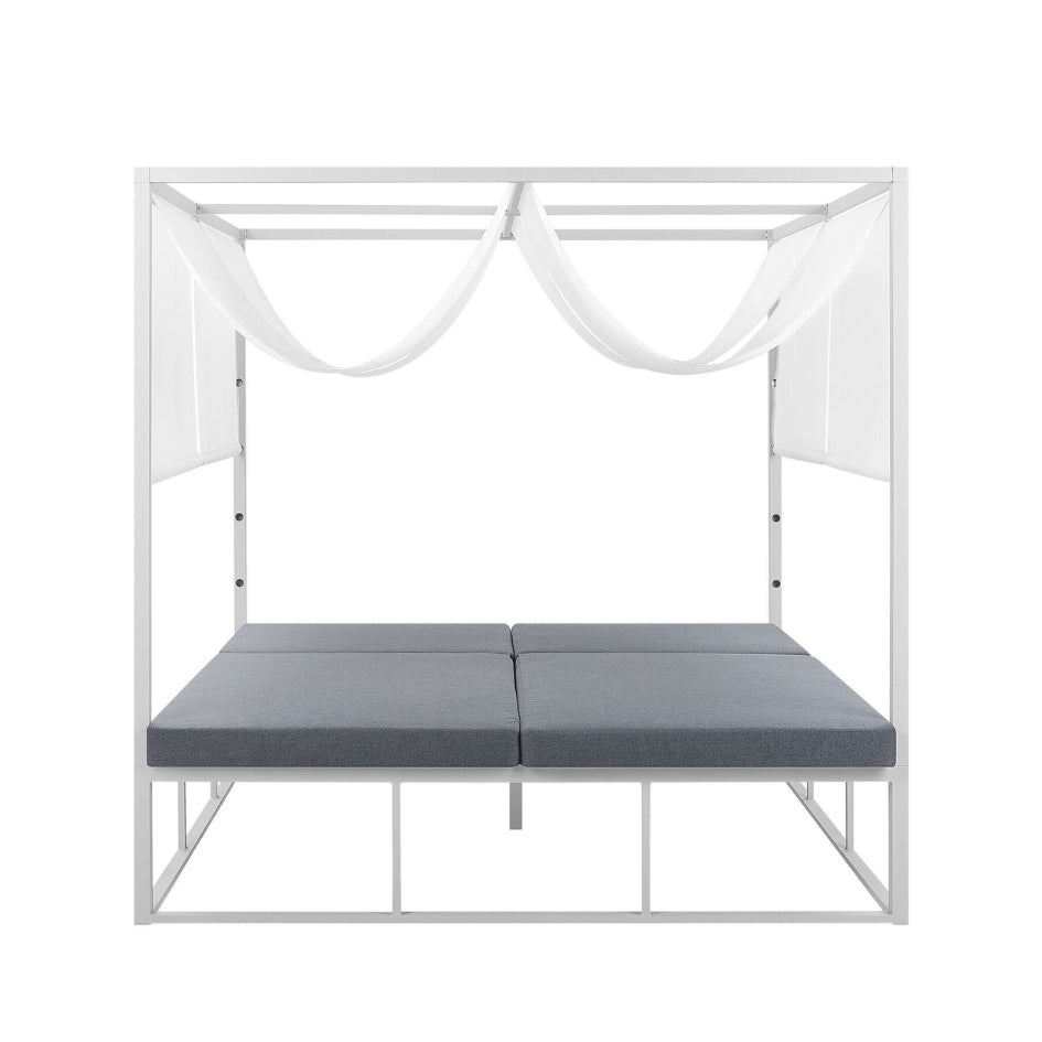 Fiorentina Metalen Ligstoel – Wit metalen frame (modern en stijlvol)