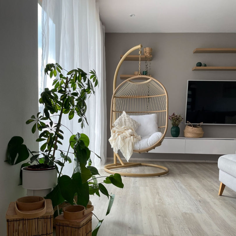 Eco Hangstoel met Standaard – Gemaakt van natuurlijk hennep