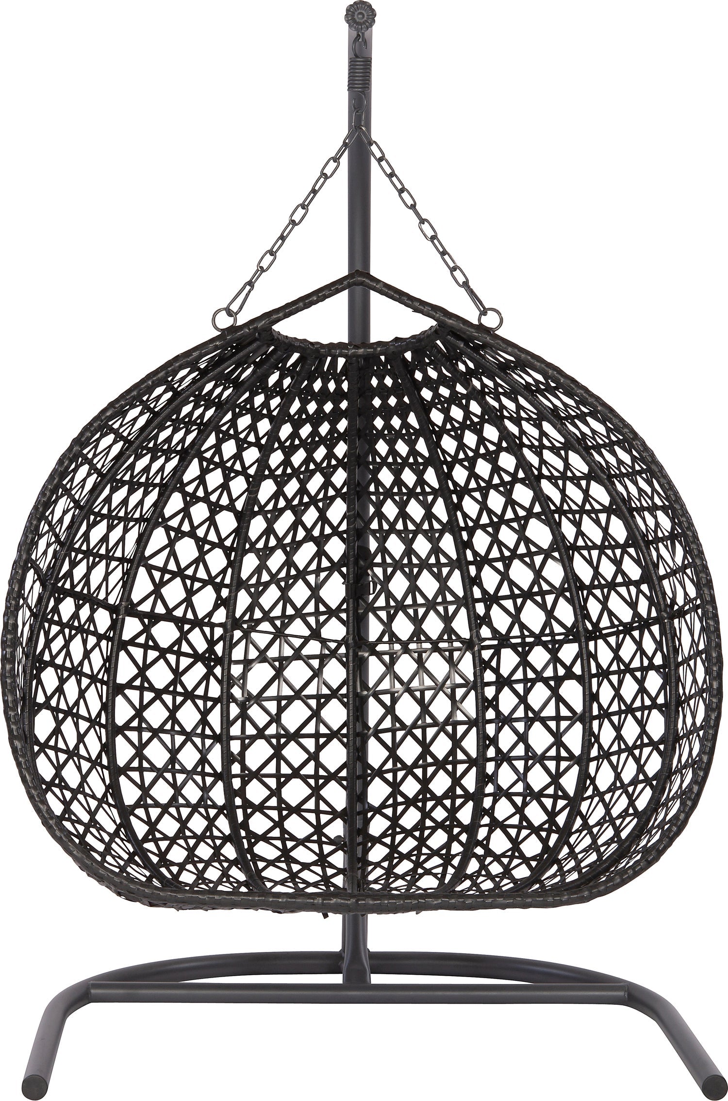 Adam 2-Persoons Hangstoel met Standaard – Matzwart frame