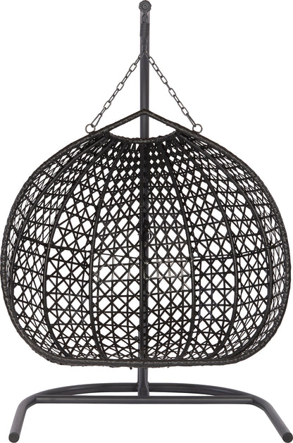 Adam 2-Persoons Hangstoel met Standaard – Matzwart frame