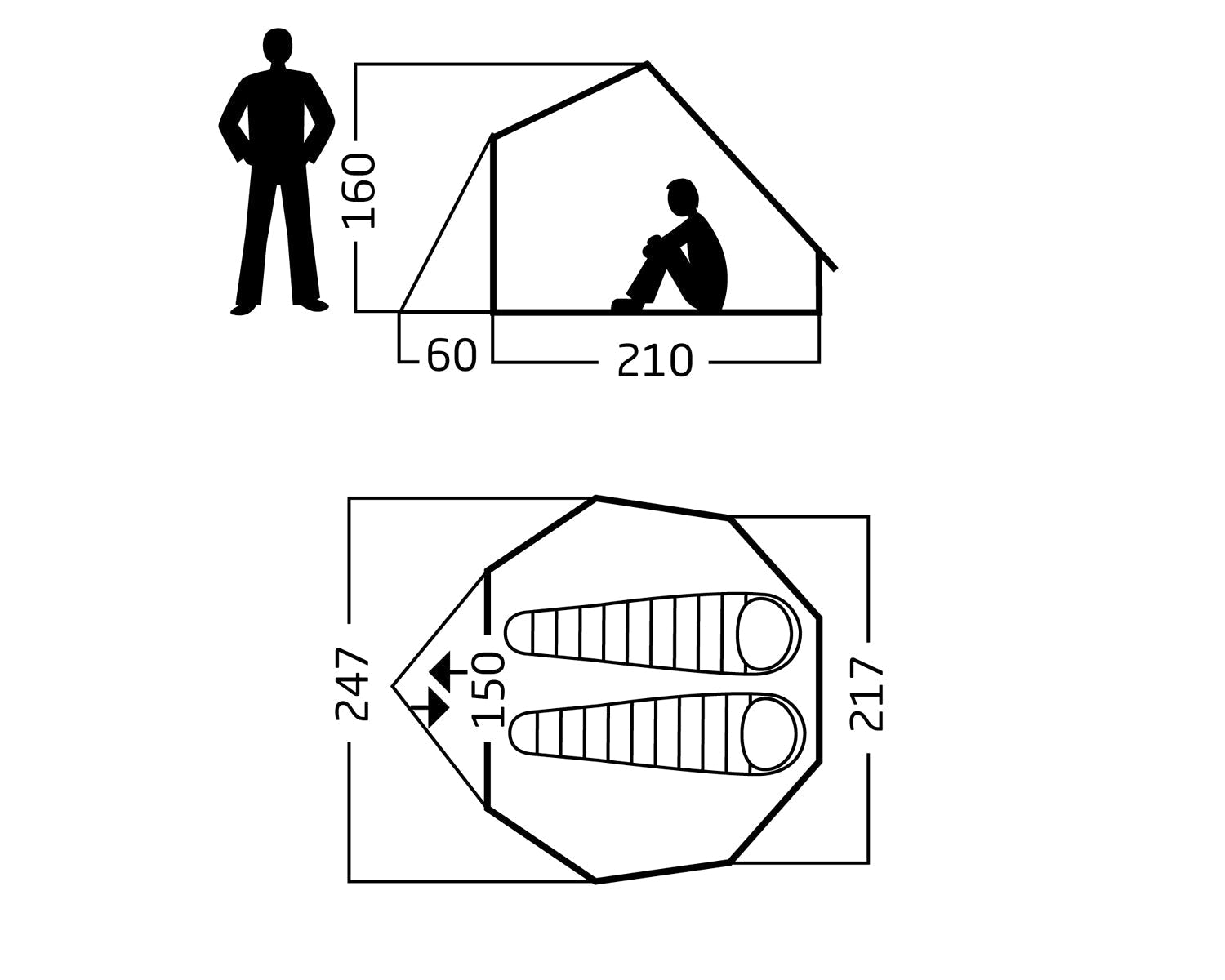 Asgard Tech Mini Tent - 2 personen | Dachshund Chocolate