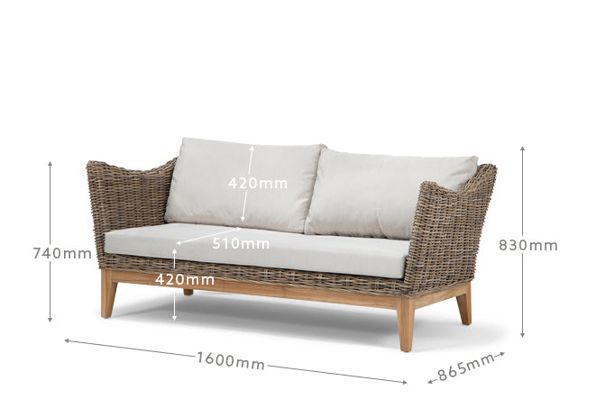 Brisbane Patio Loungeset – Modern lineair ontwerp