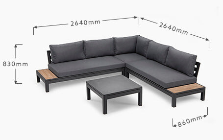 Bristol Hoek Loungeset – Brits geïnspireerd comfort
