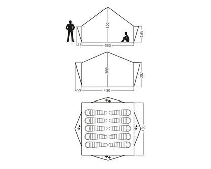 Midgard 20 Glamping Tent - 20 m² | 10 personen | Sand Shell