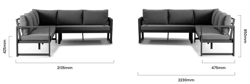Moscow Hoek Loungeset – Modulaire buitenopstelling