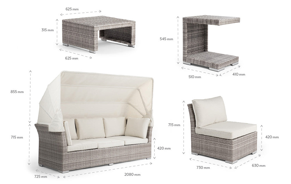 Santorini Loungeset – Mediterrane sfeer