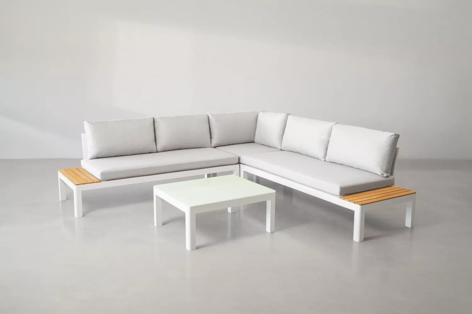 Bristol Hoek Loungeset (Steen) – Aardse neutrale tinten