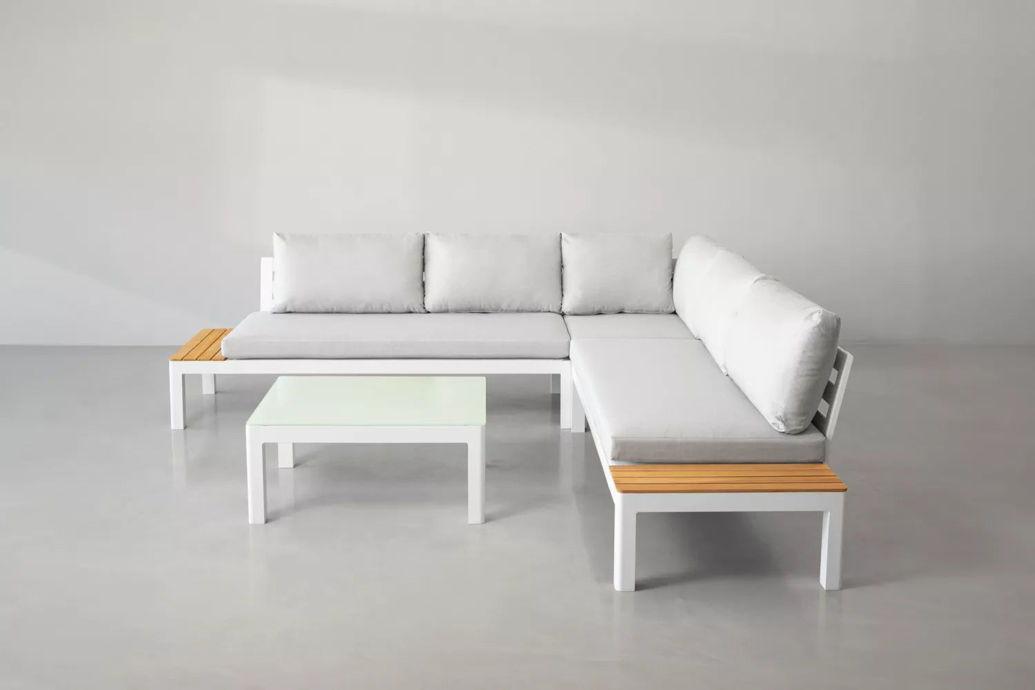 Bristol Hoek Loungeset (Steen) – Aardse neutrale tinten