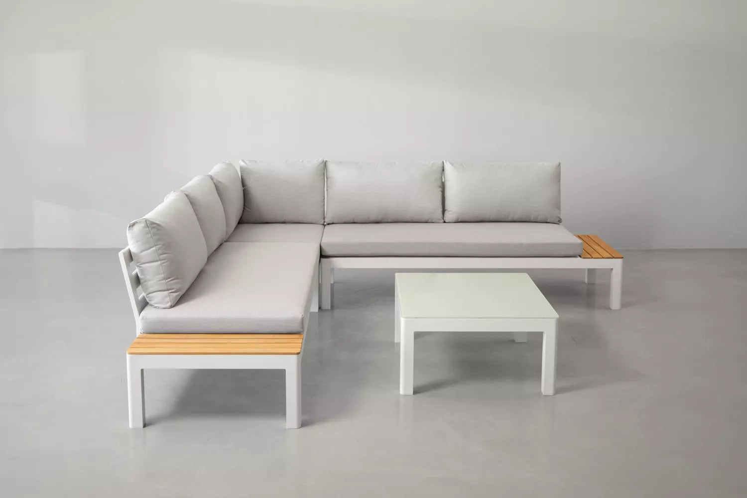 Bristol Hoek Loungeset (Steen) – Aardse neutrale tinten
