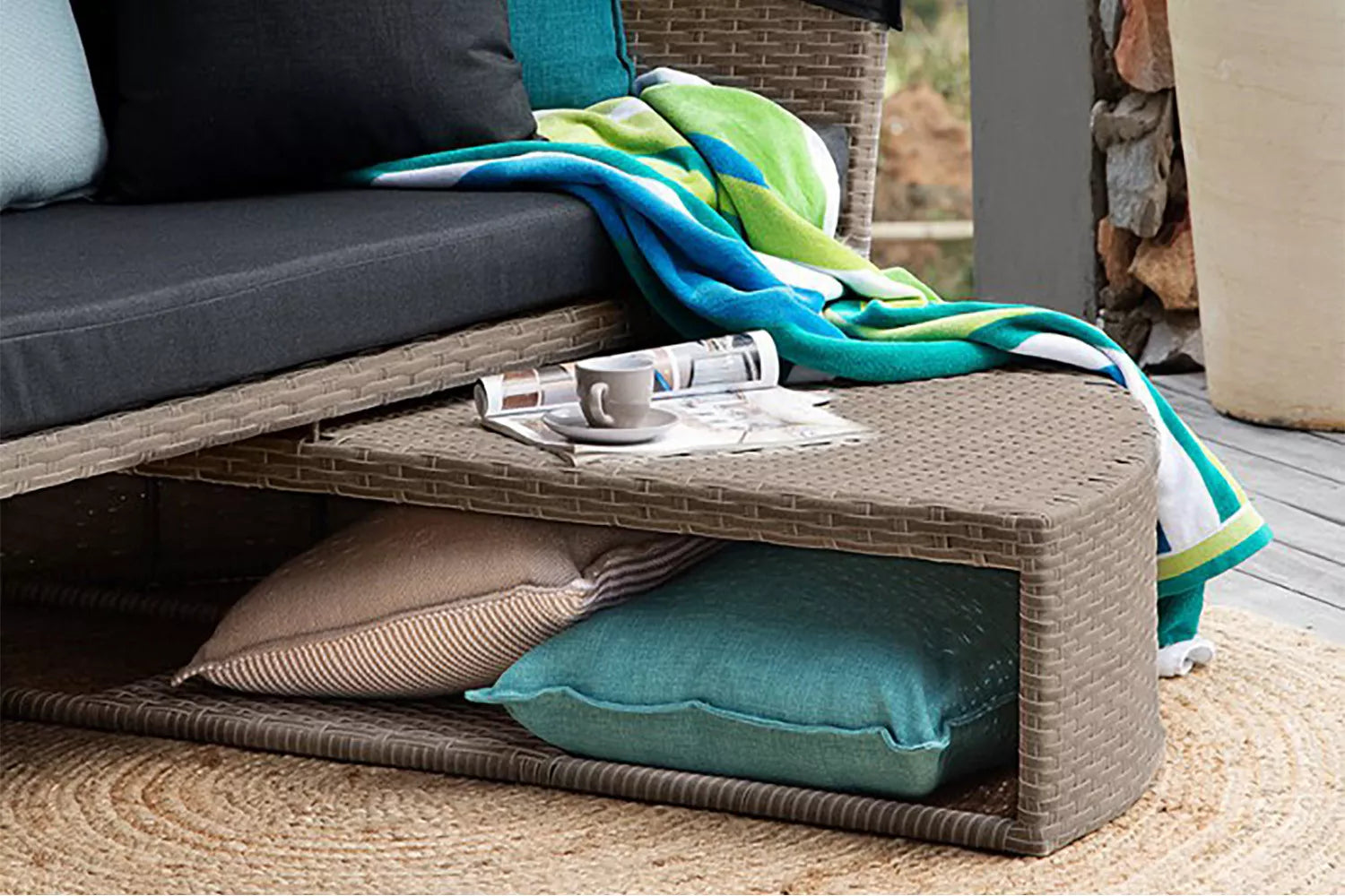 Burma Patio Loungebed (Steen) – Resortstijl ontspanning