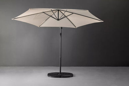 Miami Zweefparasol (Beige) – Zonsondergangreflectie