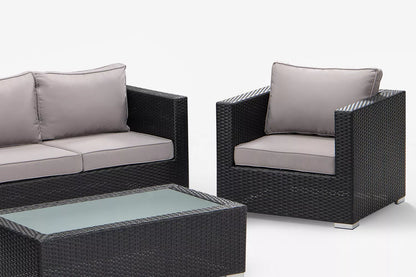 Montae 4-Delige Loungeset (Zwart) – Stedelijke luxe
