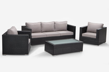 Montae 4-Delige Loungeset (Zwart) – Stedelijke luxe