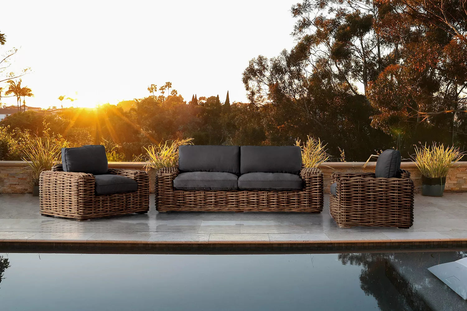 Panama Lounge Set – Rustiek Rattan & Zacht Comfort