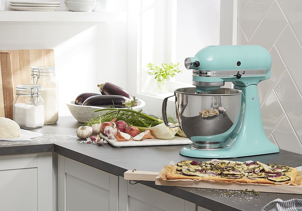 KitchenAid Artisan Seria 5 l – Mikser stojący z przechylaną głowicą – (Lodowy Niebieski)(