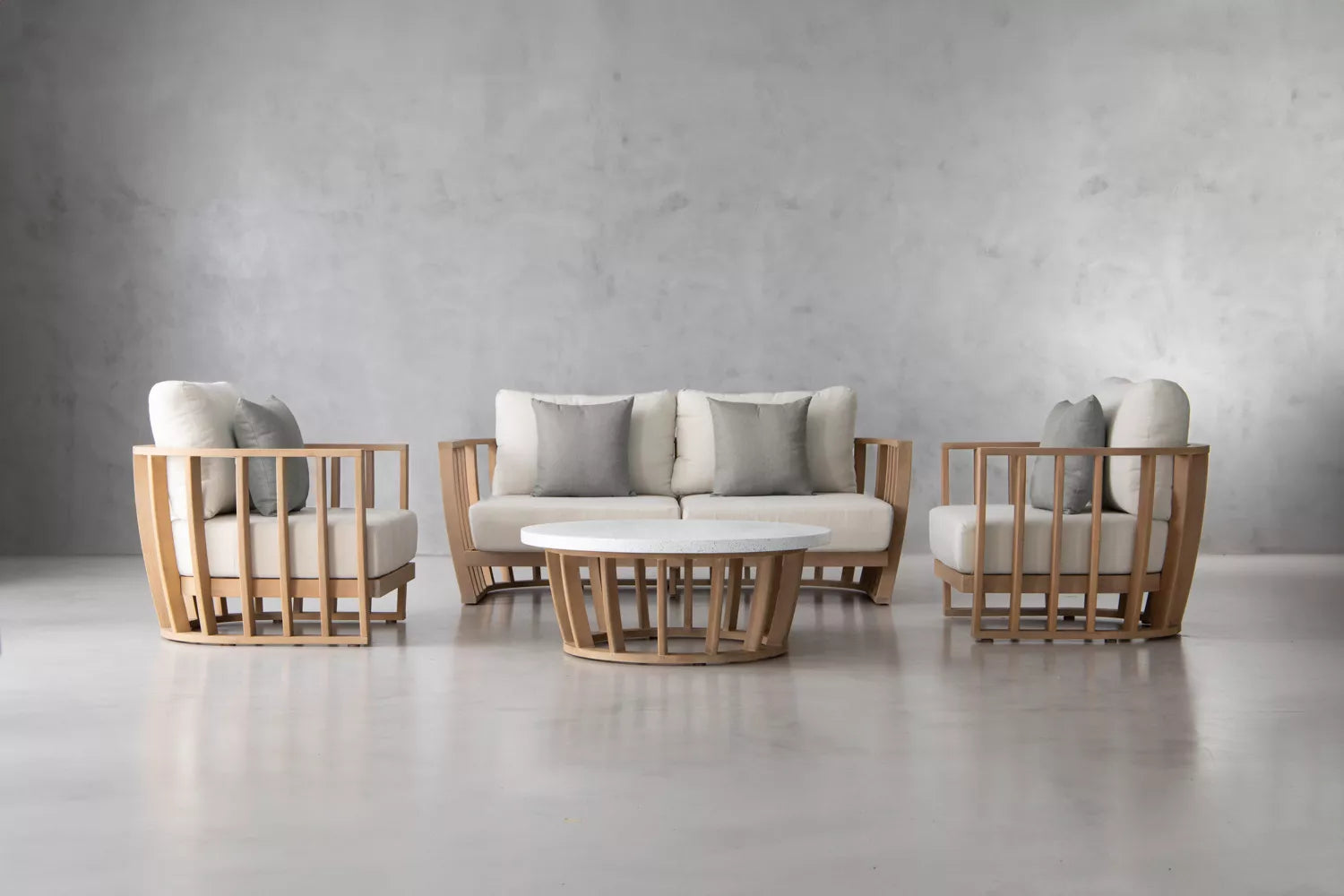 St Lucia Loungeset (Grijs) – Kustelijke elegantie