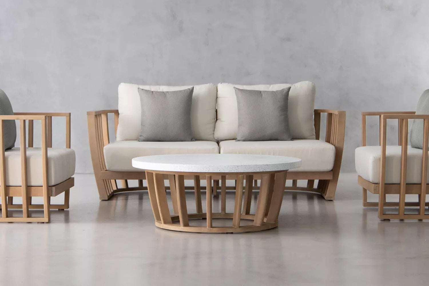 St Lucia Loungeset (Grijs) – Kustelijke elegantie