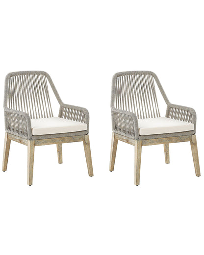 Set van 2 Buitenstoelen | UV-bestendig | Incl. Kussens